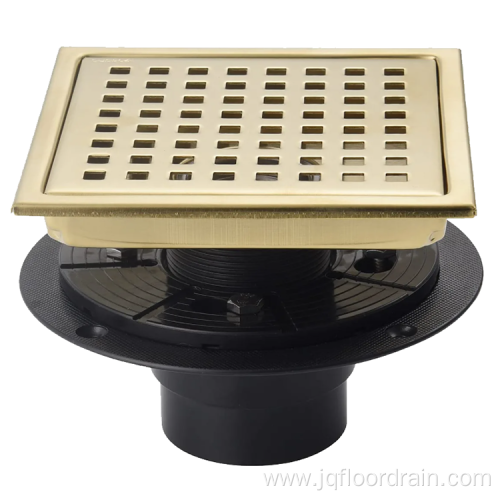 Stainless steel square gold Floor drain